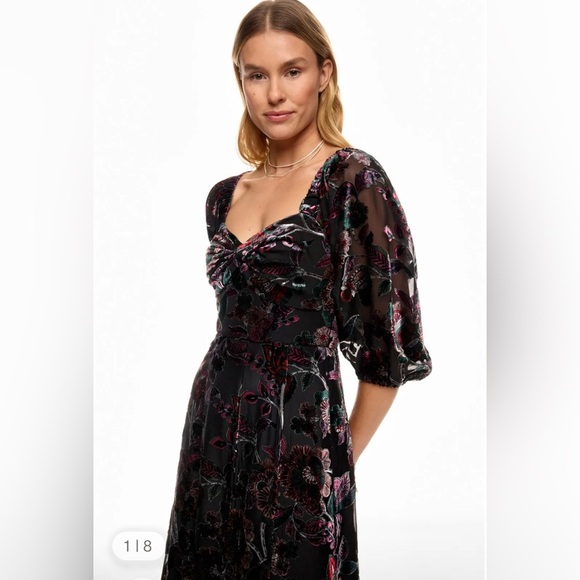 Hutch Cami Dress Floral Puff Sleeve Midi size Small. - Picture 13 of 16